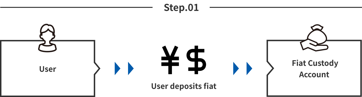 User deposits fiat