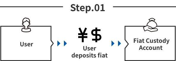 User deposits fiat